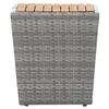 vidaXL 5-tlg. Garten-Bistro-Set Poly Rattan & Massivholz Akazie Grau