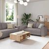 vidaXL Sofa 3 pcs Taupe 220 x 80 x 84 cm Leinenmischgewebe