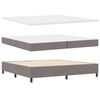 vidaXL Boxspringbett mit Matratze Taupe 200 x 200 cm Stoff