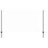 vidaXL Zaun mit Pfosten Grau 1,2 x 10 m Stahl und PVC