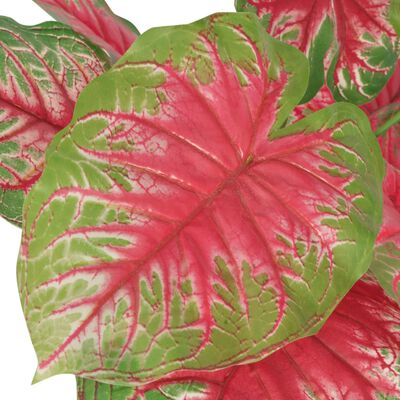 vidaXL Künstliche Caladium Pflanze mit Topf 85 cm Rot und Grün