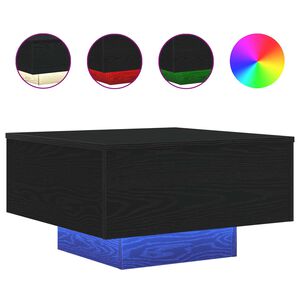 vidaXL Couchtisch Schwarz Eichen-Optik 55 x 55 x 31 cm Holzwerkstoff