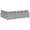 vidaXL Modulares Sofa mit Kissen Stoff Wolkengrau