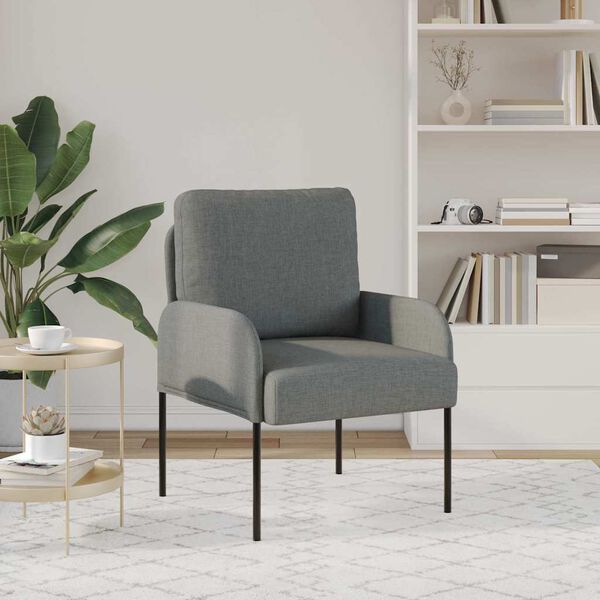 vidaXL Sofas mit Kissen 55cm Dunkelgrau Sperrholz