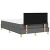 vidaXL Boxspringbett mit Matratze Dunkelgrau 120 x 190 cm Stoff
