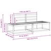vidaXL Outdoor End Sofa 2 St&uuml;ck Natur 182,5 x 63 x 73 cm
