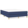 vidaXL Boxspringbett mit Matratze Blau 140x190 cm Stoff