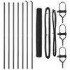 vidaXL Bodenmontierter Sechseckzaun 10 x 1,2 m PVC-beschichteter Stahl