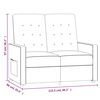 vidaXL Relaxsofa 2-Sitzer Schwarz Stoff