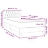 vidaXL Boxspringbett mit Matratze & LED Rosa 80x220 cm Samt