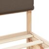 vidaXL Bettgestell mit gepolstertem Kopfteil Taupe 200 x 200 cm
