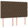 vidaXL Boxspringbett mit Matratze Dunkelbraun 140x190 cm Stoff