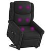 vidaXL Massagesessel Aufstehhilfe Elektrisch Gl&auml;nzend Schwarz