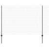 vidaXL Euro-Zaun mit Pfosten 10 x 1,6 m PVC-beschichteter Stahl Grau
