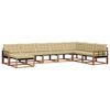 vidaXL Outdoor-Sofagarnitur 8 pcs Natur und Beige Massivholz Akazie