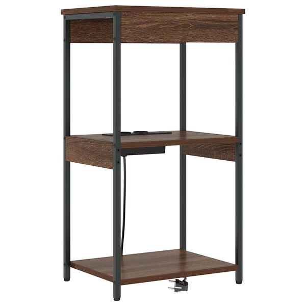 vidaXL Nachttisch Braun Eichen-Optik 41 x 31 x 76 cm Holzwerkstoff