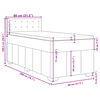 vidaXL Boxspringbett mit Matratze Hellgrau 80x200 cm Stoff