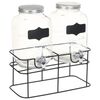 vidaXL Getr&auml;nkespender 2 Stk. mit St&auml;nder 2 x 4 L Glas