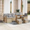 vidaXL Garten-Sofa-Set 10 pcs Beige Poly-Rattan