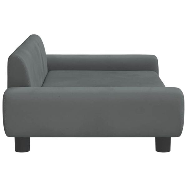 vidaXL Kindersofa Dunkelgrau 100x54x33 cm Samt