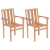vidaXL 3-tlg. Bistro-Set Teak Massivholz