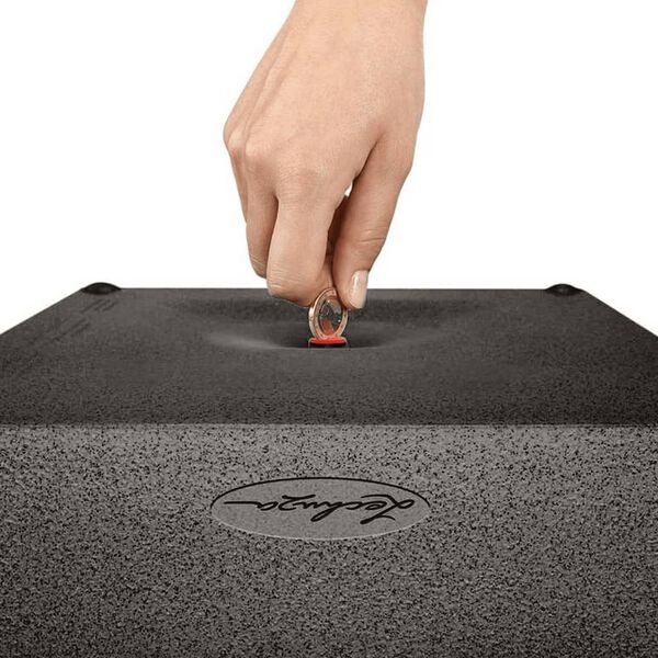 LECHUZA Pflanzgef&auml;&szlig; CANTO Stone 40 High ALL-IN-ONE Graphitschwarz