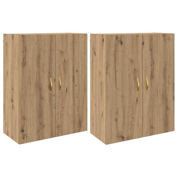 vidaXL Wandschrank 2 pcs Artisan-Eiche 69,5 x 34 x 90 cm Holzwerkstoff