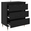 vidaXL Sideboard Schwarz Eichen-Optik 60 x 35 x 70 cm Holzwerkstoff