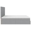 vidaXL Ottoman-Bett mit Matratzen & LEDs Hellgrau 180x200 cm Stoff