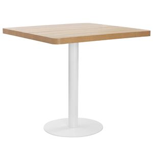 vidaXL Bistrotisch Hellbraun 80x80 cm MDF