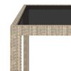 vidaXL 5-tlg. Garten-Essgruppe Poly Rattan und Hartglas Beige