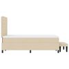 vidaXL Boxspringbett mit Matratze Creme 120 x 190 cm Stoff