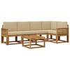 vidaXL Outdoor-Sofagarnitur 6 stk. 5-Sitzer Natur und Beige