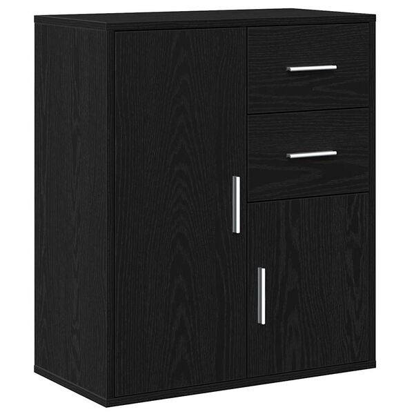 vidaXL Sideboard Schwarz Eichen-Optik 60 x 31 x 70 cm Holzwerkstoff