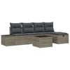 vidaXL Gartensofa-set 6 stk. Grau Poly-Rattan
