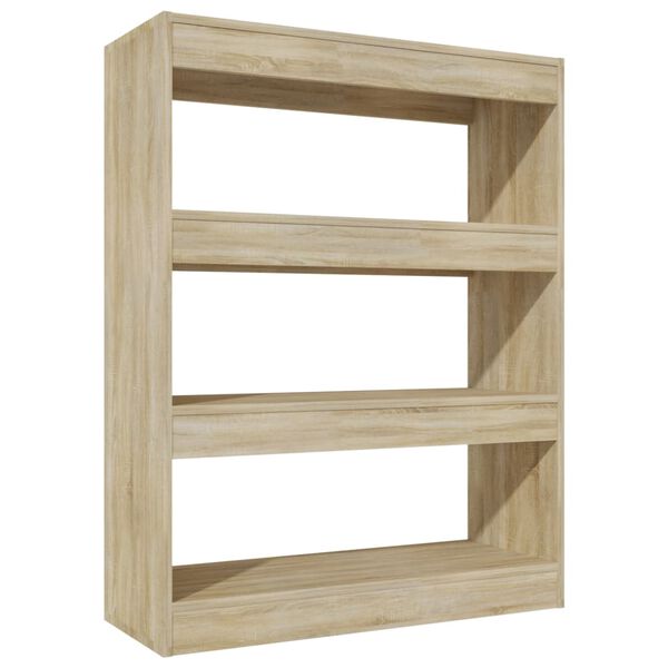 vidaXL B&uuml;cherregal/Raumteiler Sonoma-Eiche 80x30x103 cm Holzwerkstoff