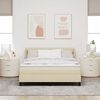 vidaXL Boxspringbett mit Matratze Creme 200 x 160 cm Stoff