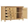 vidaXL Sideboard Hill Honigbraun 130x40x80 cm Massivholz Kiefer