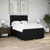 vidaXL Boxspringbett mit Matratze Schwarz 140x200 cm Stoff