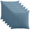 vidaXL Kissenbezug 6 pcs ALMELO Blau 65 x 65 cm Cord