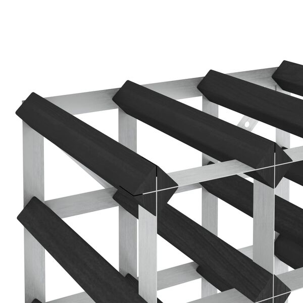 vidaXL Weinregal f&uuml;r 20 Flaschen Schwarz Massivholz Kiefer