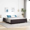 vidaXL Boxspringbett mit Matratze Dunkelbraun 180 x 200 cm Stoff