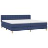vidaXL Boxspringbett mit Matratze Blau 160x200 cm Stoff