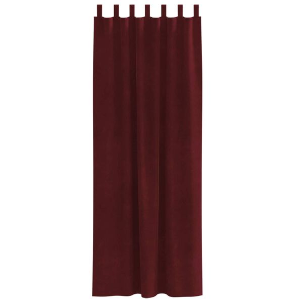vidaXL Verdunkelungsvorh&auml;nge 2 pcs Weinrot 140 x 225 cm Samt