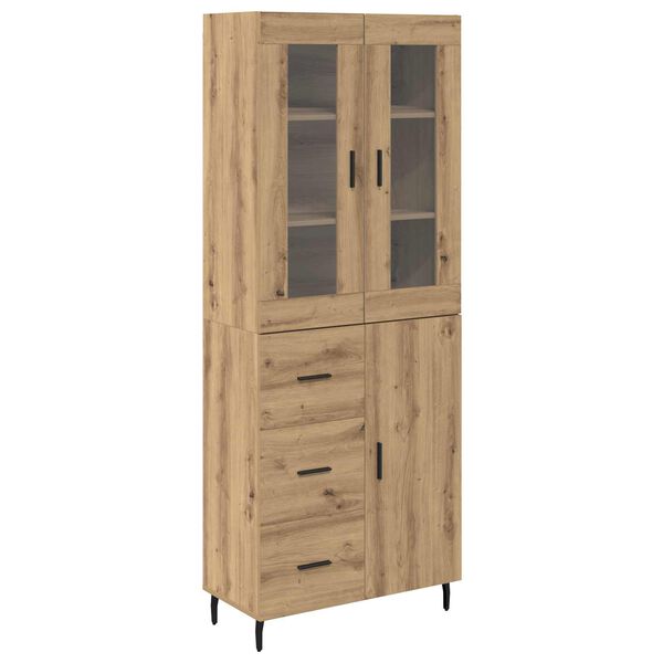 vidaXL Highboard mit Schubladen 2 pcs Artisan-Eiche Holzwerkstoff