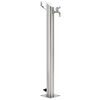 vidaXL Garten-Wassers&auml;ule Edelstahl Rund 95 cm
