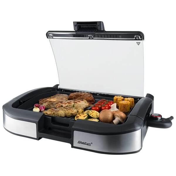 Steba Elektrischer Tischgrill VG 195 Schwarz und Silbern 2200 W