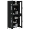 vidaXL Highboard Schwarz 69,5x34x180 cm Holzwerkstoff