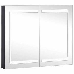 vidaXL Badezimmerspiegelschrank Anthrazit 80 x 12 x 68 cm