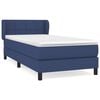 vidaXL Boxspringbett mit Matratze Blau 80x200 cm Stoff